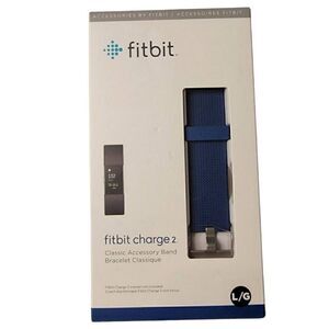 New Fitbit Classic Band for Charge 2 Fitness Activity Large Blue L/G